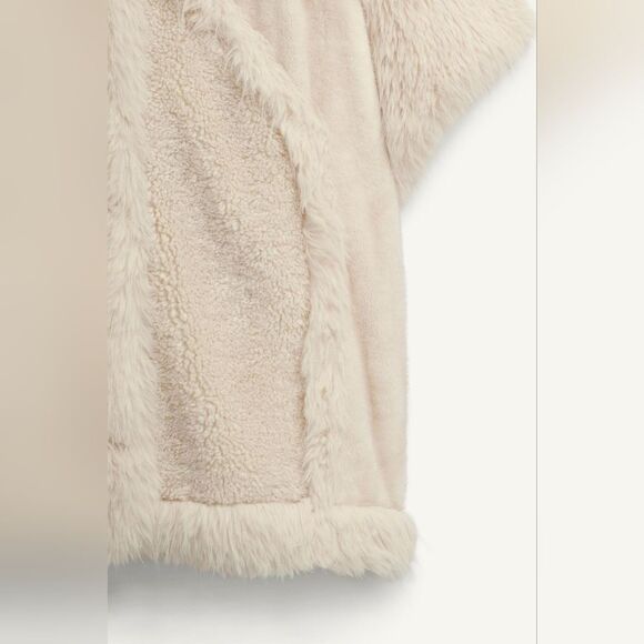 Zara NWT FX FR CT 13βZARA SRPLS FUR COAT MAX QUALITY WHITE - Picture 8 of 12
